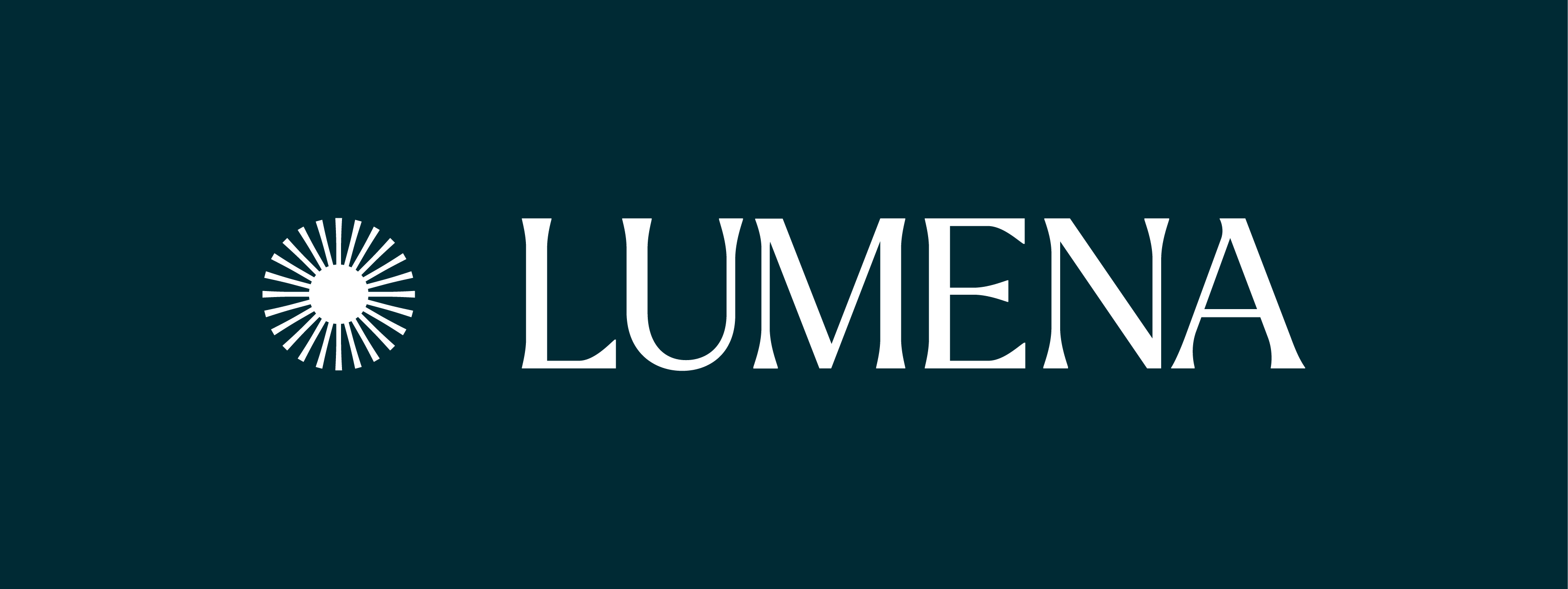 Lumena logotyp blå bakgrund